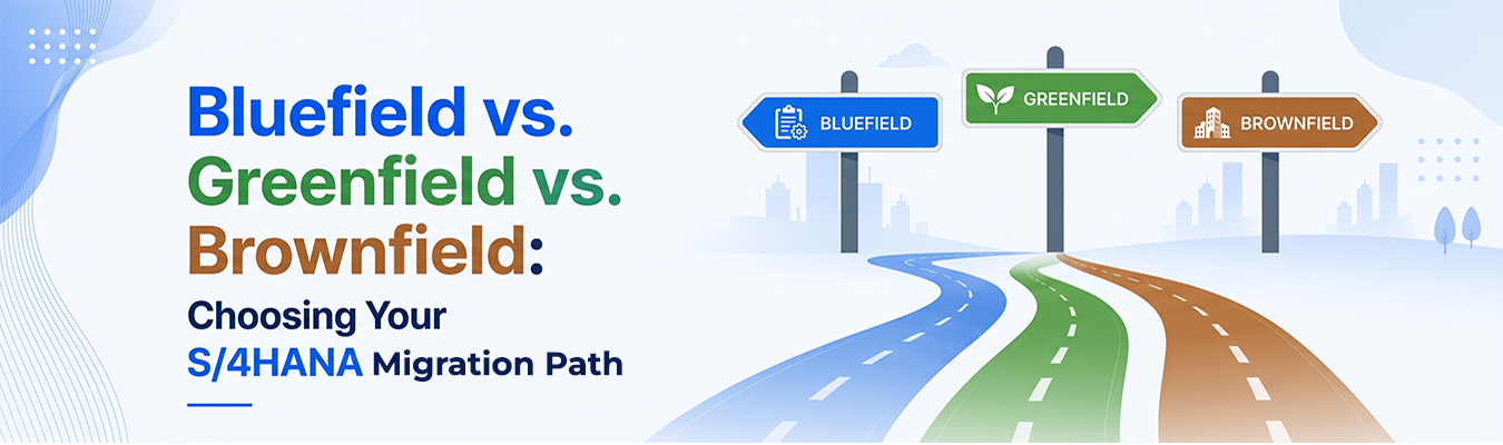 Bluefield vs. Greenfield vs. Brownfield: Choosing Your S/4HANA Migration Path